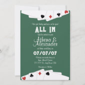 Poker/Casino Faire-part de mariage à thème (Devant)
