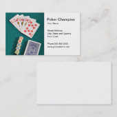 Poker Champion Visitekaartje (Voorkant / Achterkant)