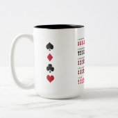 Poker Cheat Sheet Tweekleurige Koffiemok (Links)