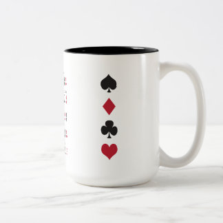 Poker Cheat Sheet Tweekleurige Koffiemok
