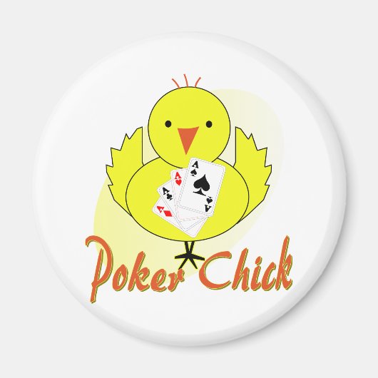 Poker Chick Magneet (Voorkant)