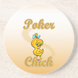 Poker Chick Zandsteen Onderzetter