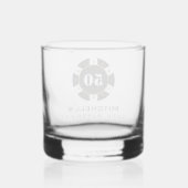 Poker Chip 50ste verjaardag Whisky Glas (Achterkant)
