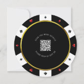 Poker Chip All in One Wedding Kaart (Achterkant)