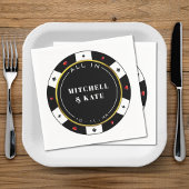 Poker Chip All in Wedding Servet