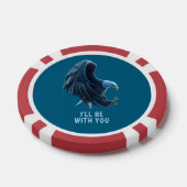Poker Chip Bald Eagle Heart Custom Quote Loyalty 1 (Enkel)