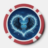 Poker Chip Bald Eagle Heart Custom Quote Loyalty 1 (Achterkant)