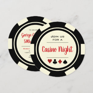 Poker Chip Black White casino Nachtdag Kaart
