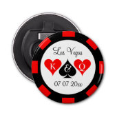 Poker chip bruiloft gunst magnetische fles opener (Voorkant)