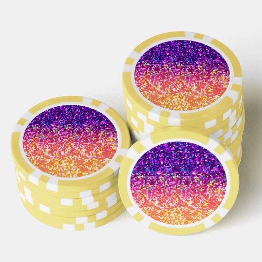 Poker Chip Glitter Graphic (Opstapeling)