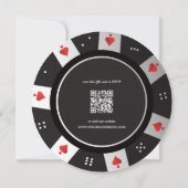 Poker Chip Las Vegas Casino Faire-part de mariage (Dos)