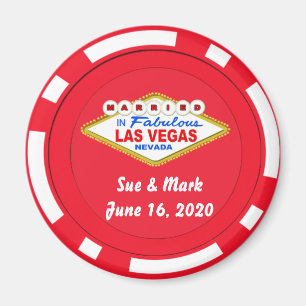Poker Chip Magnet marié à Las Vegas