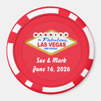 Poker Chip Magnet Married in Las Vegas