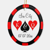 Poker chip munt ornament voor Sin City bruiloft (Links)