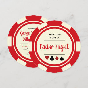 Poker Chip Red Off-White casino gisteravond Kaart
