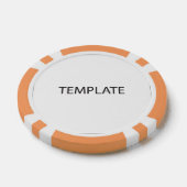 Poker Chip Single (2) Hor - Oranje Solid Edge (Enkel)