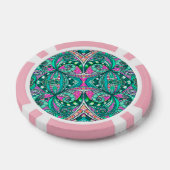 Poker Chip Tekening Bloemen (Enkel)