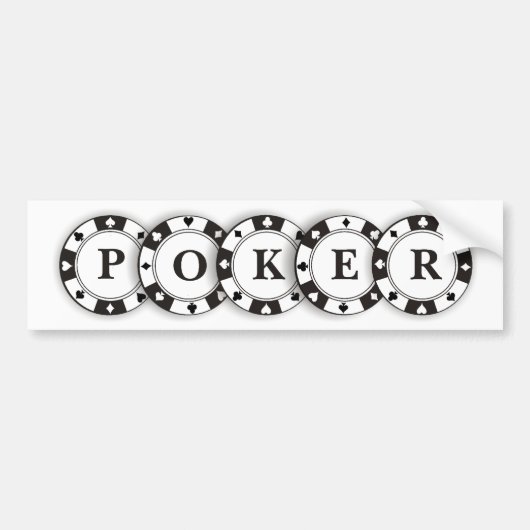 Poker chips bumpersticker (Voorkant)