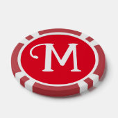 Poker Chips - Custom Uw initiaal toevoegen - Rood (Enkel)