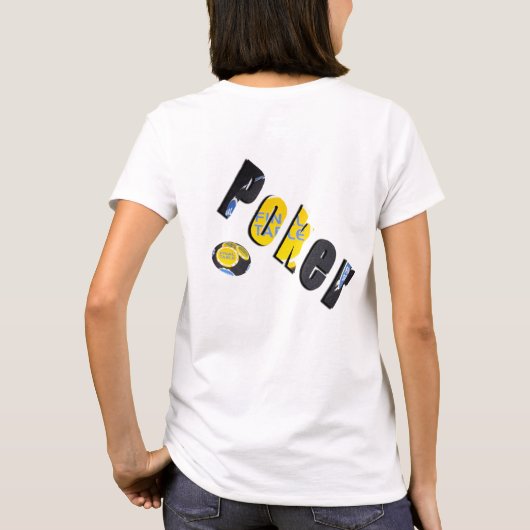Poker Chips Dimensional Logo, T-shirt dames (Dos)