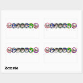 Poker Chips Galore Rechthoekige Sticker (Vel)