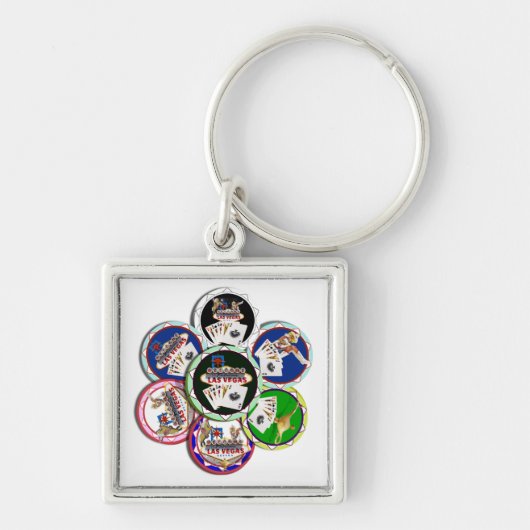 Poker Chips Galore Sleutelhanger (Voorkant)