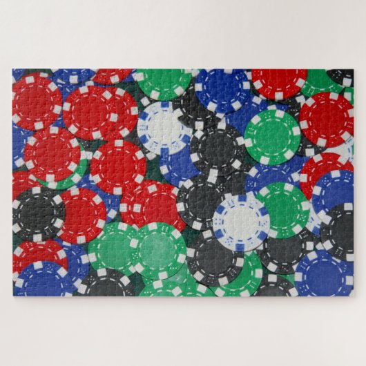 Poker chips legpuzzel (Horizontaal)