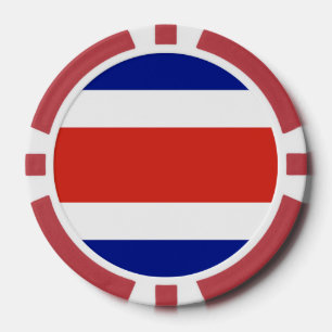 Poker chips met de vlag van Costa Rica