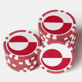 Poker chips met de vlag van Groenland (Opstapeling)