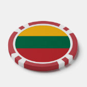 Poker chips met de vlag van Litouwen (Enkel)