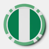Poker chips met de vlag van Nigeria (Achterkant)