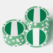 Poker chips met de vlag van Nigeria (Opstapeling)