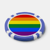 Poker chips met LGBT Rainbow Flag (Enkel)