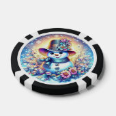 Poker Chips met Mrs. Snowman - Leuk Winter Design (Enkel)