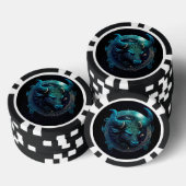Poker Chips met Stier Zodiac Symbool (Opstapeling)