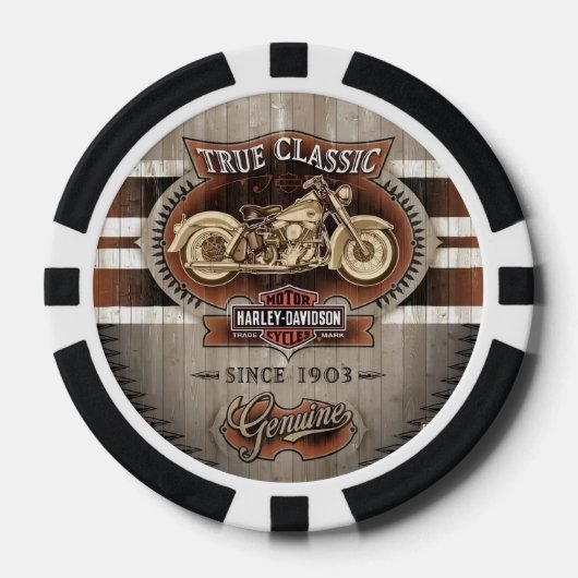 Poker Chips met True Classic Motorcycles Embleem (Voorkant)