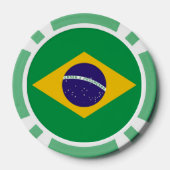 Poker chips met vlag van Brazilië (Achterkant)