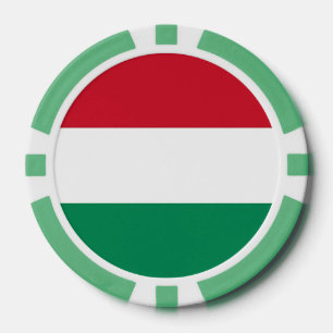 Poker chips met vlag van Hongarije