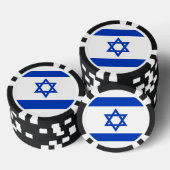 Poker chips met vlag van Israël (Opstapeling)