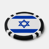 Poker chips met vlag van Israël (Enkel)