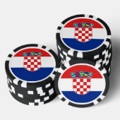 Poker chips met vlag van Kroatië (Opstapeling)