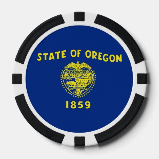 Poker chips met vlag van Oregon (Voorkant)