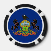 Poker chips met vlag van Pennsylvania (Achterkant)