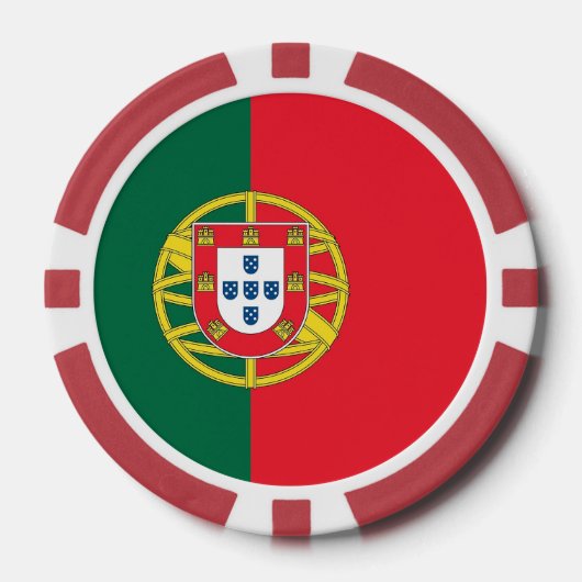 Poker chips met vlag van Portugal (Voorkant)