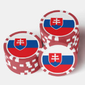 Poker chips met vlag van Slowakije (Opstapeling)