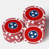 Poker chips met vlag van Tennessee (Opstapeling)