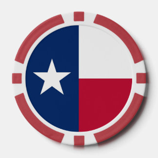 Poker chips met vlag van Texas