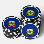 Poker chips met vlag van Vermont (Opstapeling)