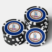 Poker chips met vlag van Virginia (Opstapeling)
