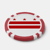 Poker chips met vlag van Washington DC (Enkel)